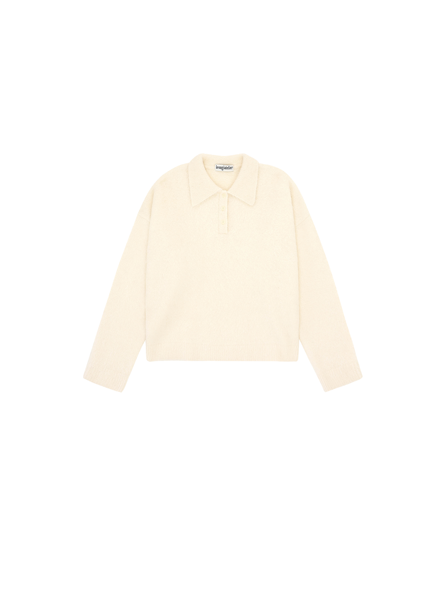 Alpaca Blend Collar Sweater / Ivory