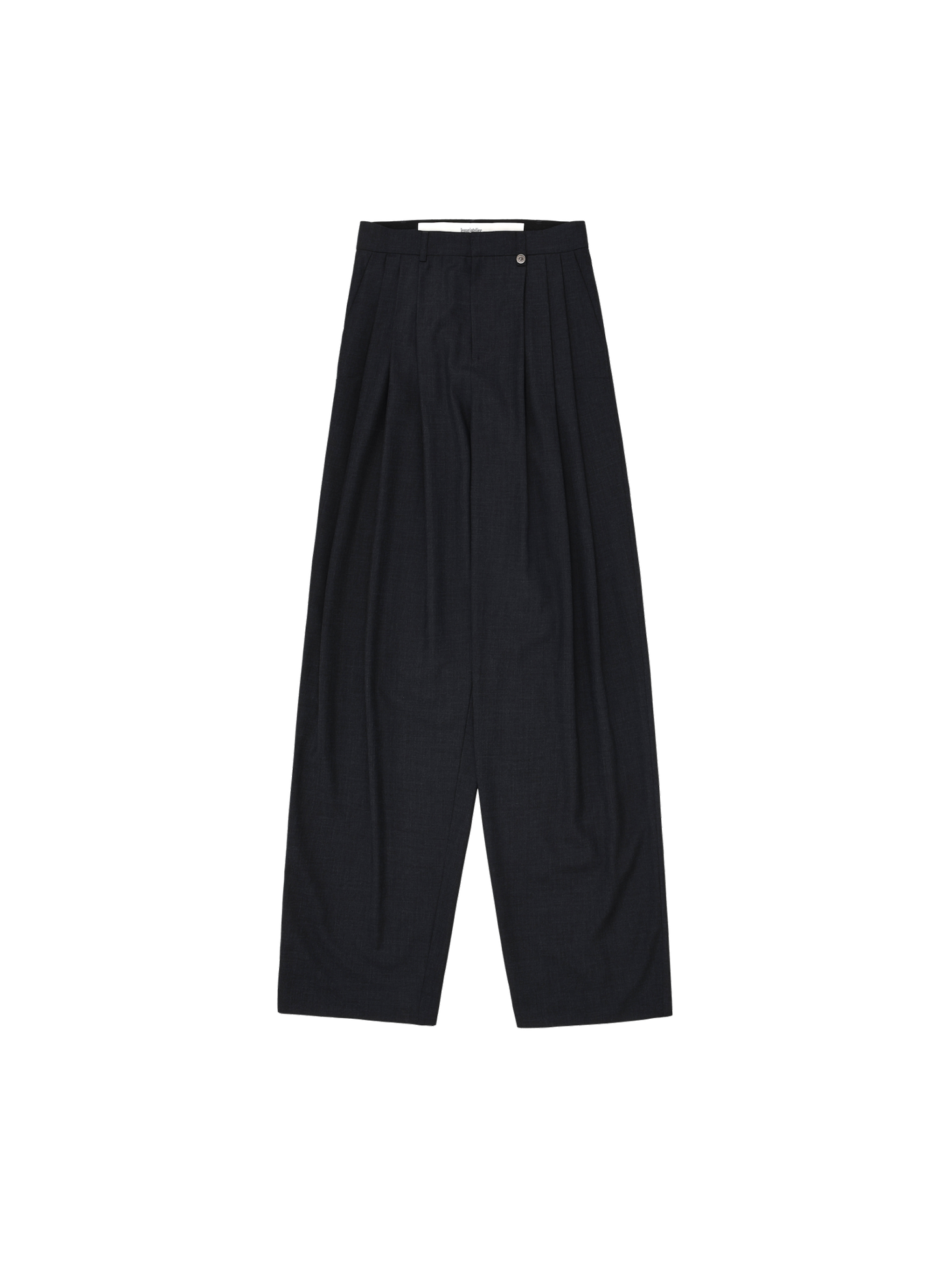 Stripe Pintuck Rivet Trousers / Navy