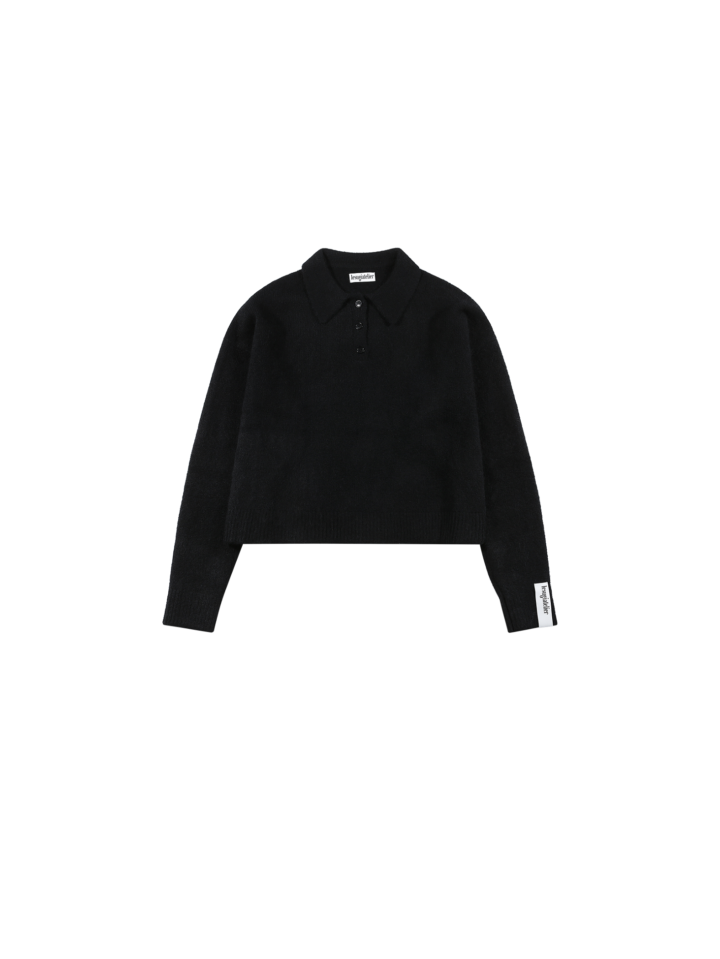 Alpaca Blend Collar Sweater / Black