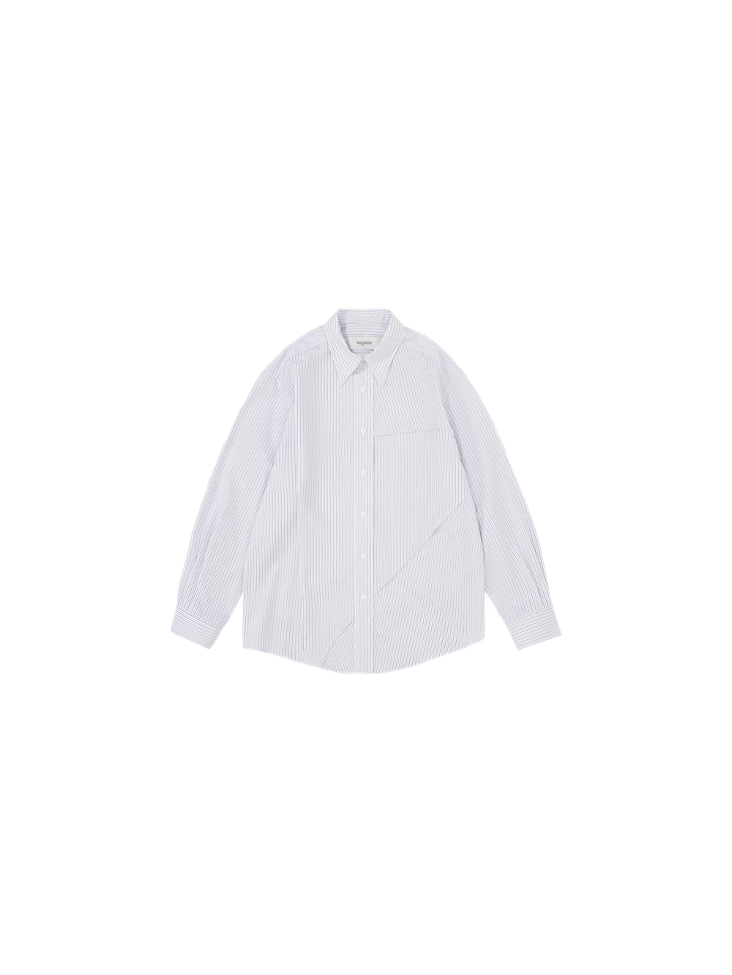 Dart Long-Sleeved Cotton Shirt / Stripe