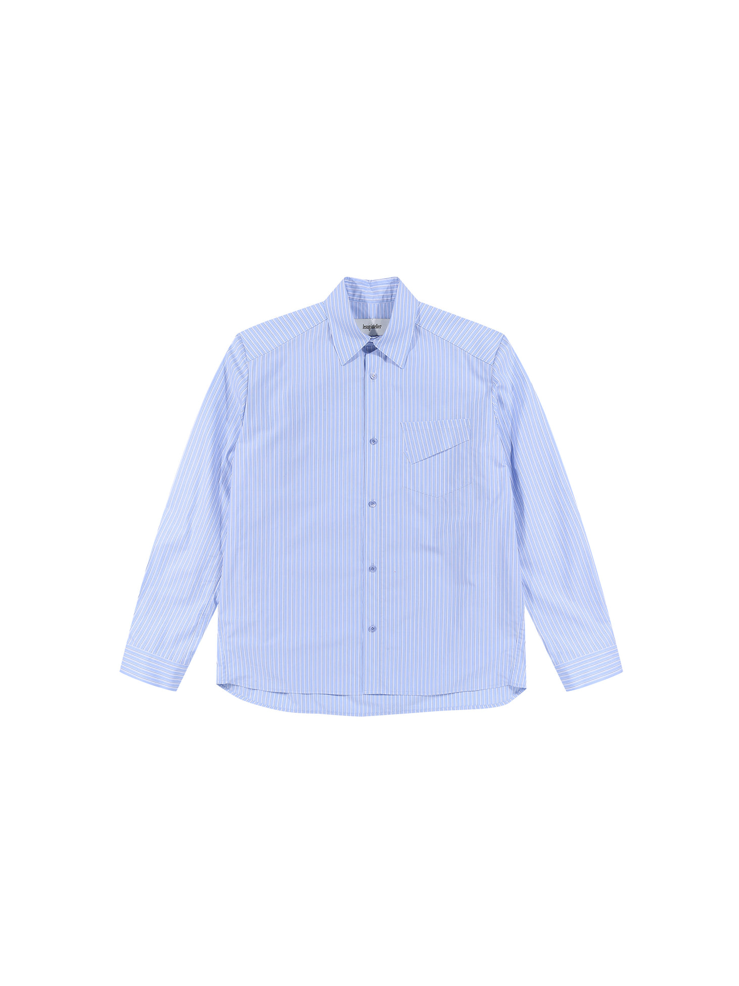 Fold-detail shirt / Blue