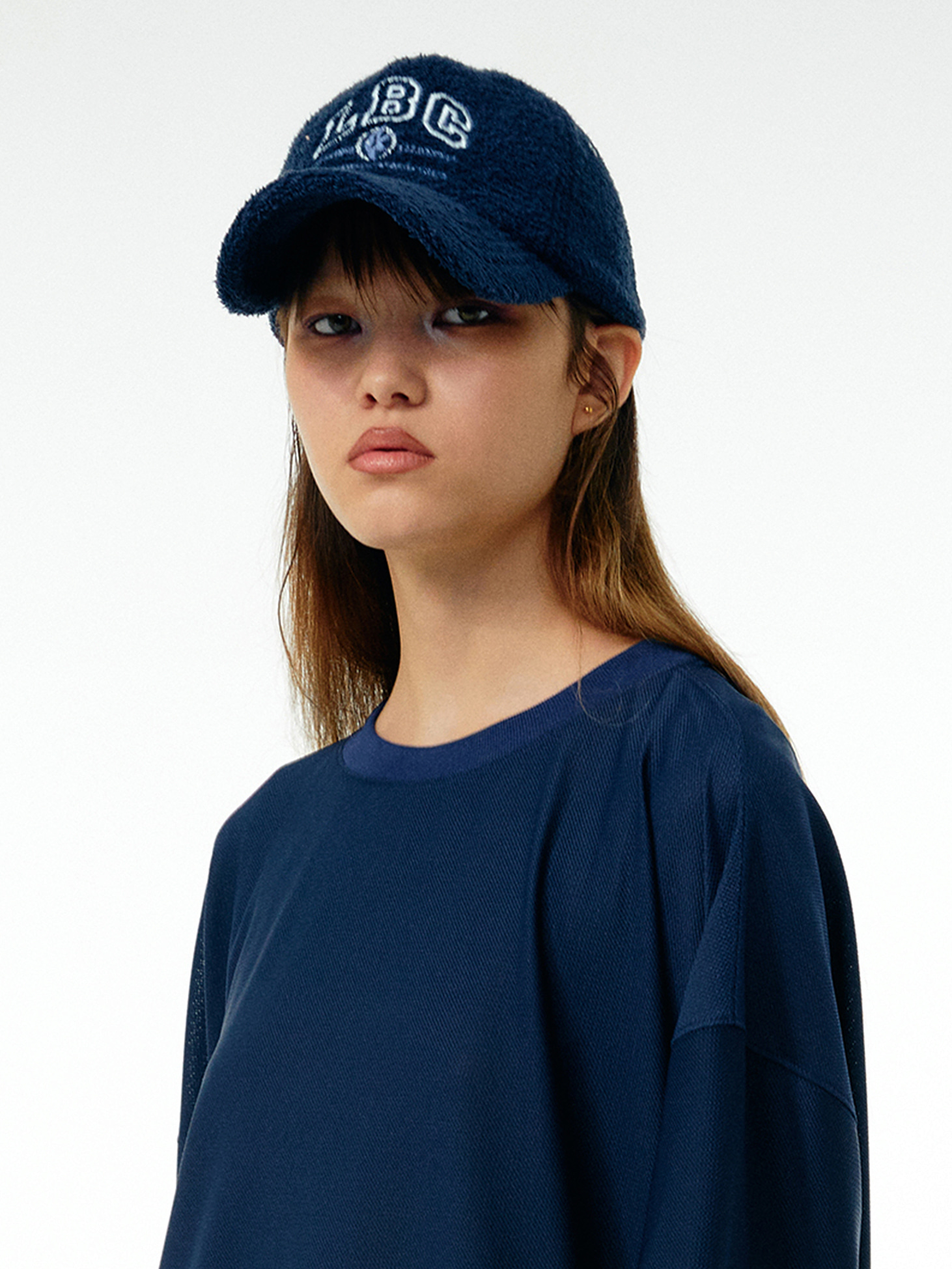 LBC embroidered terry baseball cap / Navy