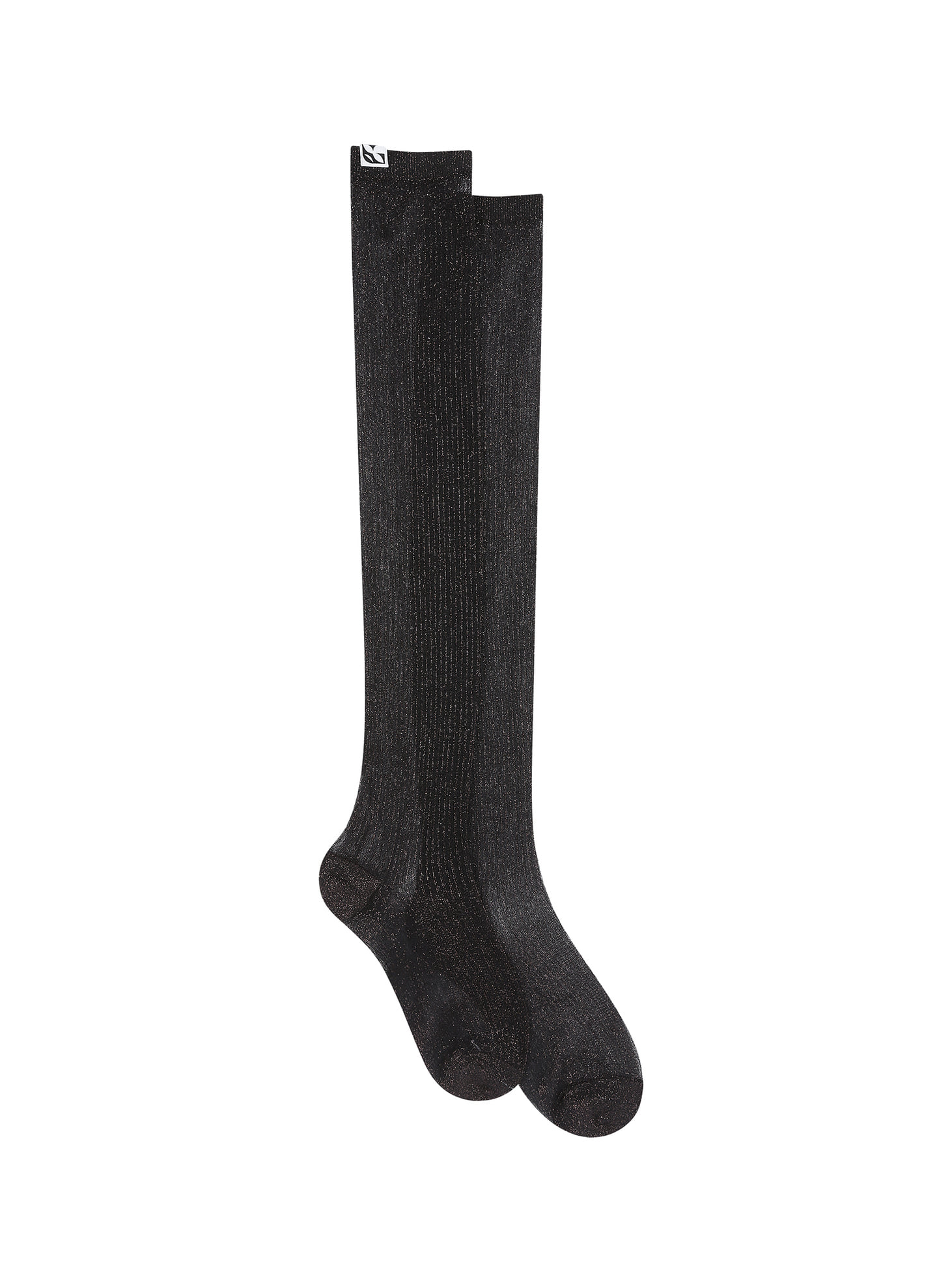 Semi-sheer long socks / Black